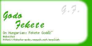 godo fekete business card